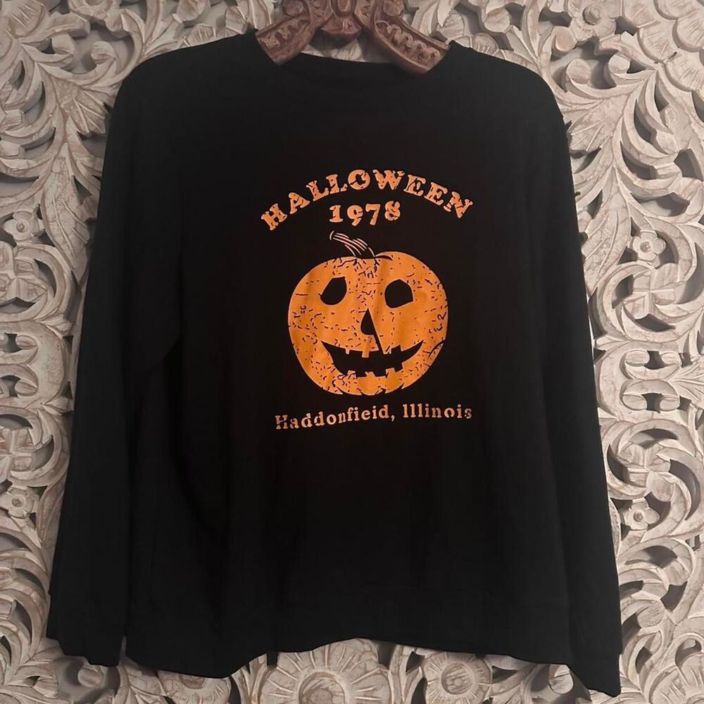 Halloween 1978 jack-o’-lantern long sleeve crew neck sweat shirt Size 2X NWOT - Picture 1 of 6